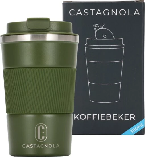 Castagnola Design RVS Koffiebeker To Go - Groen - 380ml - Thermosbeker - Theebeker -Beste Keuken Serie Winkel 1109x1200 3