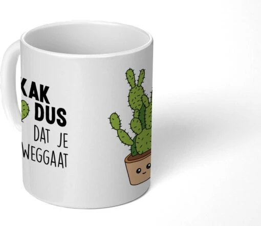 Mok - Koffiemok - Spreuken - Quote - 'Kak Dus Dat Je Weggaat' - Baan - Mokken - 350 ML - Beker - Koffiemokken - Theemok - Mok Met Tekst -Beste Keuken Serie Winkel 1200x1037 1