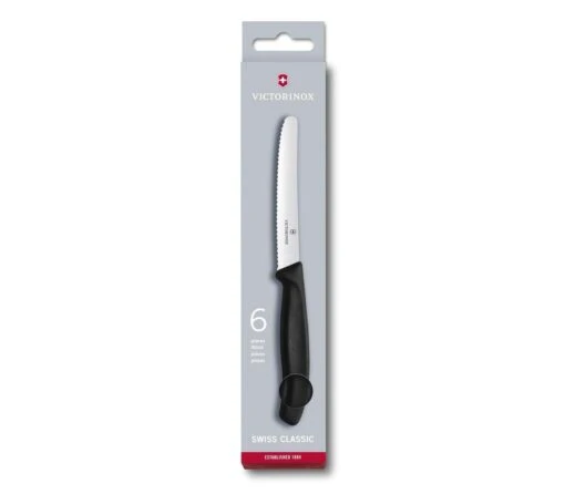 Victorinox Tafelmes 6 Stuks Zwart Krom Heft -Beste Keuken Serie Winkel