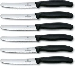 Victorinox Tafelmes 6 Stuks Zwart Krom Heft -Beste Keuken Serie Winkel 1200x1060