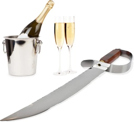 Dymund® Sabreer Sabel - RVS - Professioneel Champagnesabel - Incl. Bewaardoos - 44,5 Cm -Beste Keuken Serie Winkel