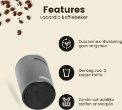 LaCardia Koffiebeker To Go Premium Zwart – Thermosbeker – Theebeker – 380ML – Herbruikbaar -Beste Keuken Serie Winkel 1200x1090