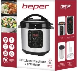 Beper P101COS001 - Multifunctionele Snelkookpan Met 15 Programma's - RVS -Beste Keuken Serie Winkel 1200x1102