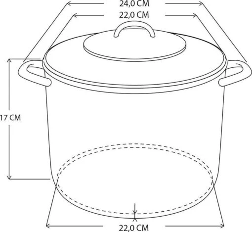 Lite-Body Soeppan / Stamppotpan Met Deksel - Ø 22 / 6 L - Emaille - Serafijn Roze -Beste Keuken Serie Winkel 1200x1103 1