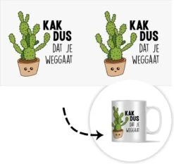 Mok - Koffiemok - Spreuken - Quote - 'Kak Dus Dat Je Weggaat' - Baan - Mokken - 350 ML - Beker - Koffiemokken - Theemok - Mok Met Tekst -Beste Keuken Serie Winkel 1200x1134 1