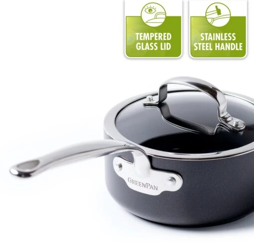 GreenPan Barcelona Infinity Pro Hapjespan Met Deksel 30cm - Zwart - Inductie - PFAS-vrij -Beste Keuken Serie Winkel