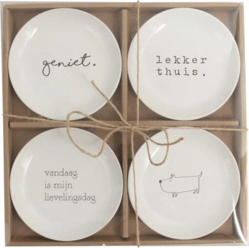 Gusta - Gebaksbordjes - ø 15 Cm - Set 4 Stuks - Porselein - Wit -Beste Keuken Serie Winkel 1200x1195 1