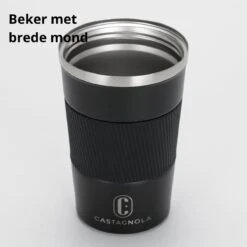 Castagnola Design RVS Koffiebeker To Go - Zwart - 380ml - Thermosbeker - Theebeker -Beste Keuken Serie Winkel 1200x1200 593