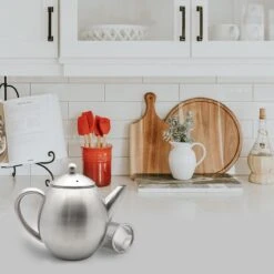 Vaja Valerie - Theepot Met Filter - Dubbelwandig - RVS - 1.2L -Beste Keuken Serie Winkel 1200x1200 638