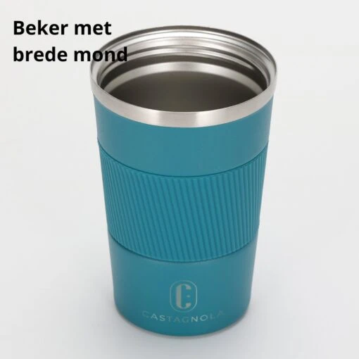 Castagnola Design RVS Koffiebeker To Go - Blauw - 380ml - Thermosbeker - Theebeker -Beste Keuken Serie Winkel 1200x1200 662