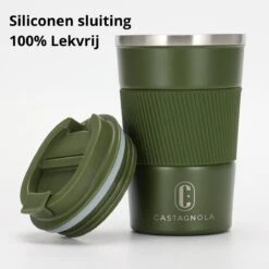 Castagnola Design RVS Koffiebeker To Go - Groen - 380ml - Thermosbeker - Theebeker -Beste Keuken Serie Winkel 1200x1200 699