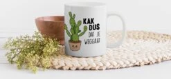 Mok - Koffiemok - Spreuken - Quote - 'Kak Dus Dat Je Weggaat' - Baan - Mokken - 350 ML - Beker - Koffiemokken - Theemok - Mok Met Tekst -Beste Keuken Serie Winkel 1200x557 2