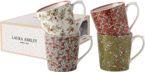 Laura Ashley Stockbridge Collectables - Laura Ashley Giftset 4 Bekers 32 Cl. -Beste Keuken Serie Winkel