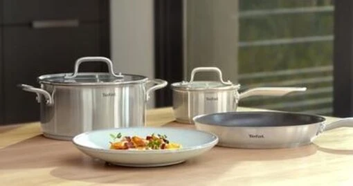 Tefal Virtuoso Pannenset 5 Delig - Hoge Kookpan Ø 22 Cm + Steelpan Ø 16 Cm + Kookpannen Ø 18/20/24 Cm -Beste Keuken Serie Winkel