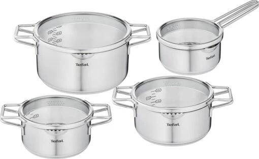 Tefal Nordica Pannenset 4 Delig - Steelpan Ø16 Cm & Kookpan Ø 18 + Ø 20 + Ø 24 Cm -Beste Keuken Serie Winkel