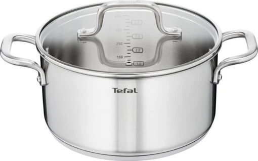 Tefal Virtuoso Pannenset 5 Delig - Hoge Kookpan Ø 22 Cm + Steelpan Ø 16 Cm + Kookpannen Ø 18/20/24 Cm -Beste Keuken Serie Winkel