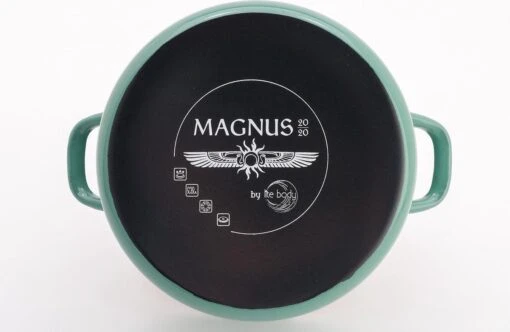 Lite-Body Magnus Soeppan/Stamppotpan Met Deksel - 24cm/8l - Emaille - Olijf Groen -Beste Keuken Serie Winkel