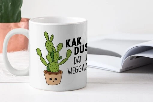 Mok - Koffiemok - Spreuken - Quote - 'Kak Dus Dat Je Weggaat' - Baan - Mokken - 350 ML - Beker - Koffiemokken - Theemok - Mok Met Tekst -Beste Keuken Serie Winkel 1200x800 96