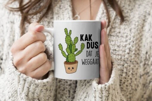 Mok - Koffiemok - Spreuken - Quote - 'Kak Dus Dat Je Weggaat' - Baan - Mokken - 350 ML - Beker - Koffiemokken - Theemok - Mok Met Tekst -Beste Keuken Serie Winkel 1200x800 97