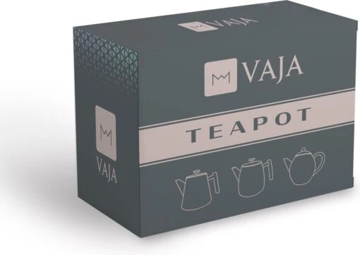 Vaja Valerie - Theepot Met Filter - Dubbelwandig - RVS - 1.2L -Beste Keuken Serie Winkel