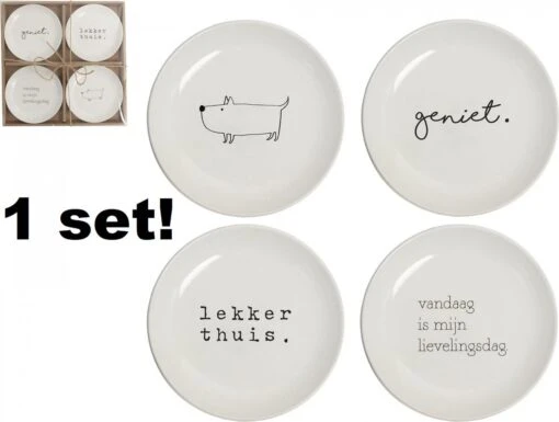 Gusta - Gebaksbordjes - ø 15 Cm - Set 4 Stuks - Porselein - Wit -Beste Keuken Serie Winkel 1200x905 4