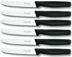 Victorinox Tafelmessen - 6-Delig - Zwart - Recht Heft -Beste Keuken Serie Winkel 1200x953