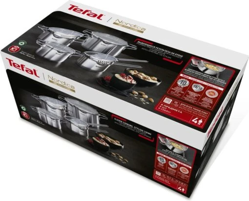 Tefal Nordica Pannenset 4 Delig - Steelpan Ø16 Cm & Kookpan Ø 18 + Ø 20 + Ø 24 Cm -Beste Keuken Serie Winkel