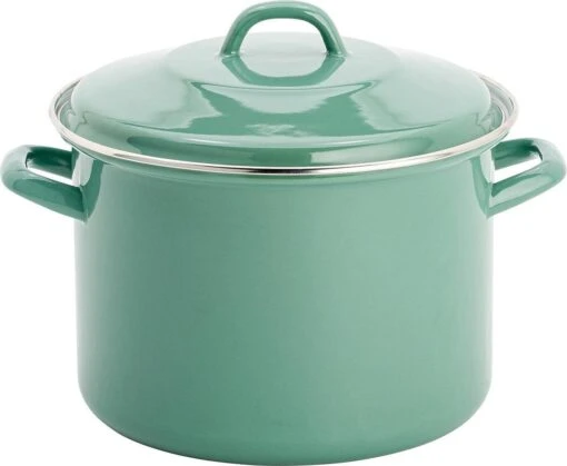 Lite-Body Magnus Soeppan/Stamppotpan Met Deksel - 24cm/8l - Emaille - Olijf Groen -Beste Keuken Serie Winkel 1200x985 1