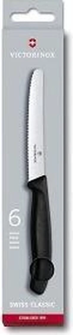 Victorinox Tafelmes 6 Stuks Zwart Krom Heft -Beste Keuken Serie Winkel 262x1200